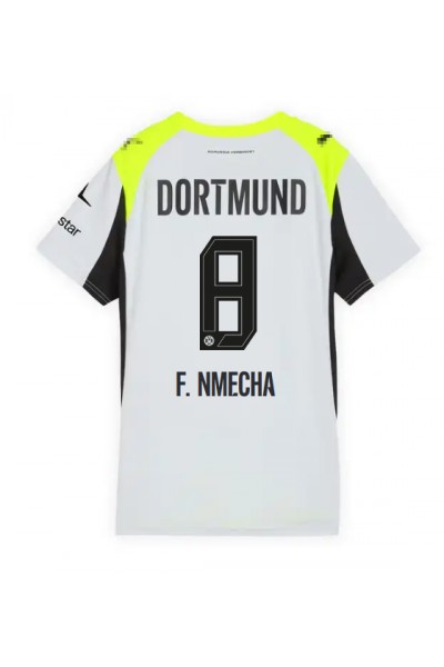 Borussia Dortmund Felix Nmecha #8 Jalkapallovaatteet Naisten Vieraspaita 2025-26 Lyhythihainen Borussia Dortmund Felix Nmecha #8 Jalkapallovaatteet Naisten Vieraspaita 2025-26 Lyhythihainen